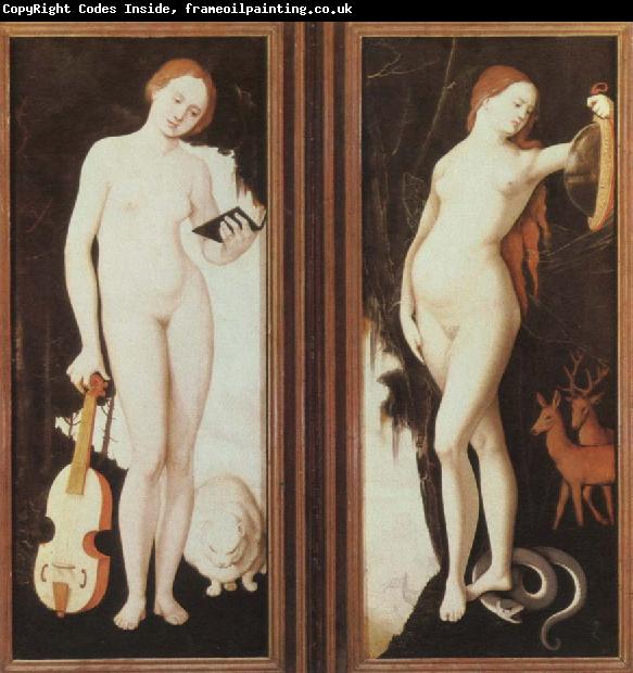 Hans Baldung Grien allegories of music and prudence